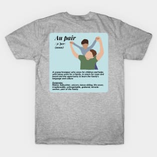 Au pair definition- blue male T-Shirt